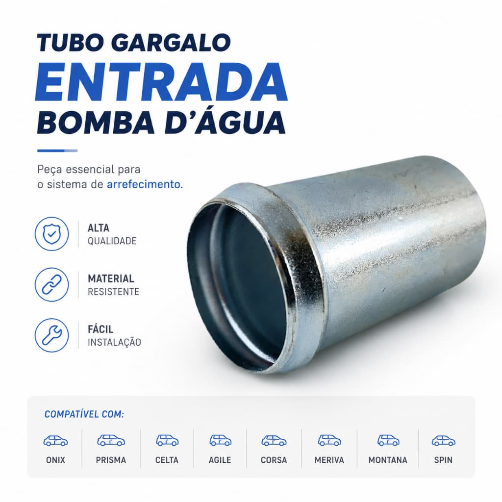 Tubo Gargalo Entrada Bomba Dágua | Onix Prisma Celta Agile Corsa Meriva Montana Spin