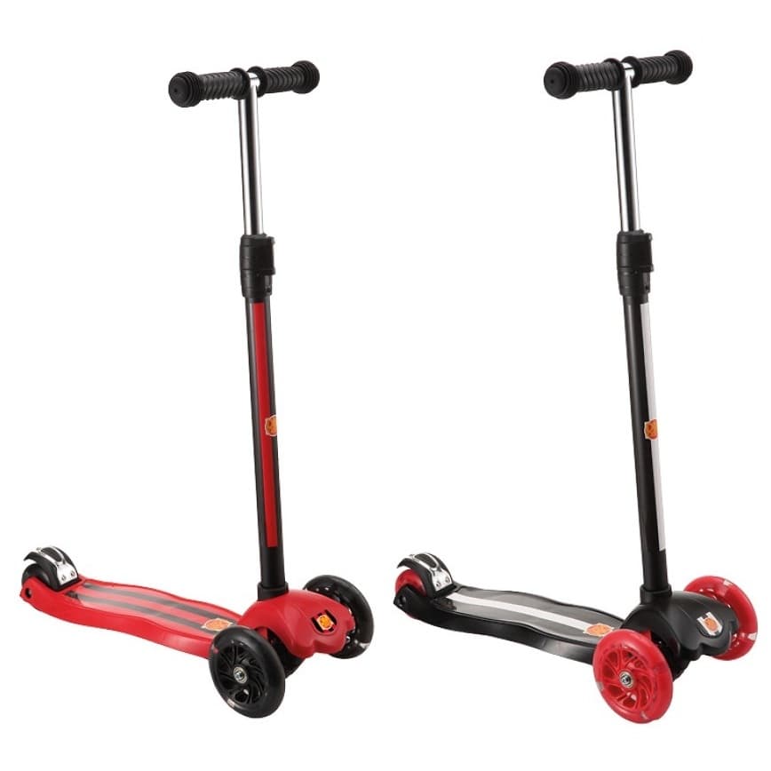 Patinete Infantil 3 Rodas Altura Ajustável c/ LED Não Precisa de Pilha Suporta Até 40kg Seguro