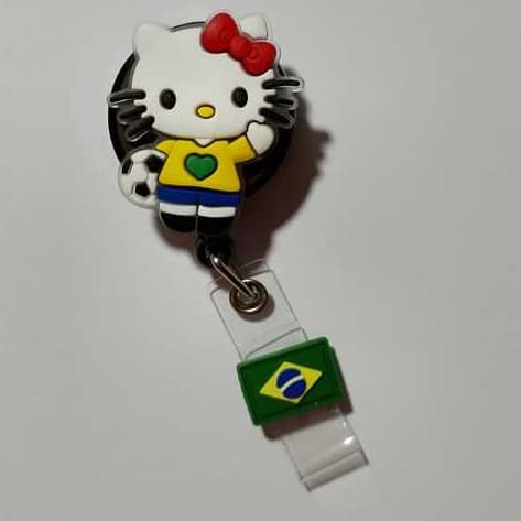 Porta Crachá Hello Kitty Brasil | Porta Crachá Roller Personalizado |