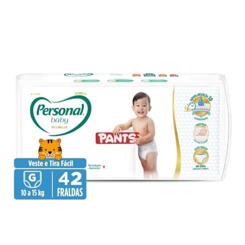 Personal Fralda Baby Premium Pants, G, 42 Unidades