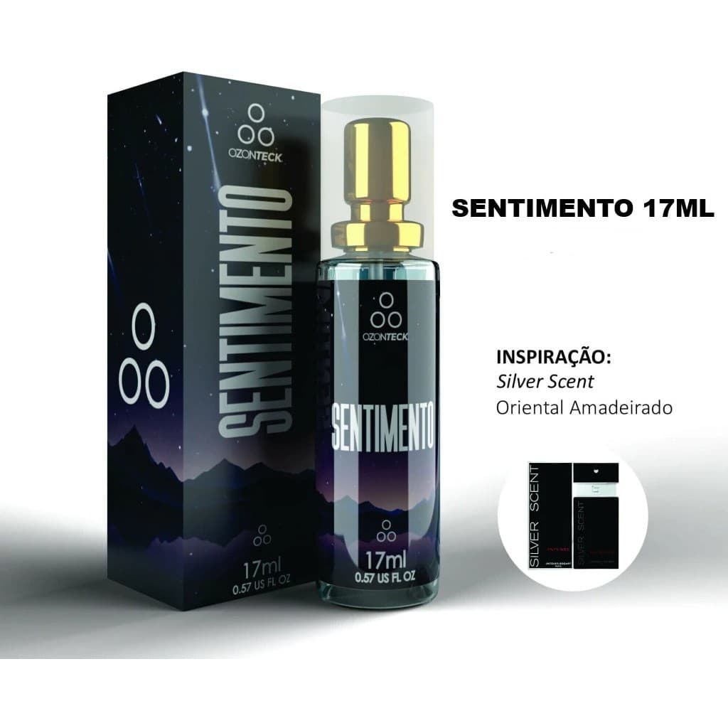 Perfume Masculino Sentimento /Perfume Ozonteck 17Ml/ Alta fixação/ Família Olfativa cítrico
