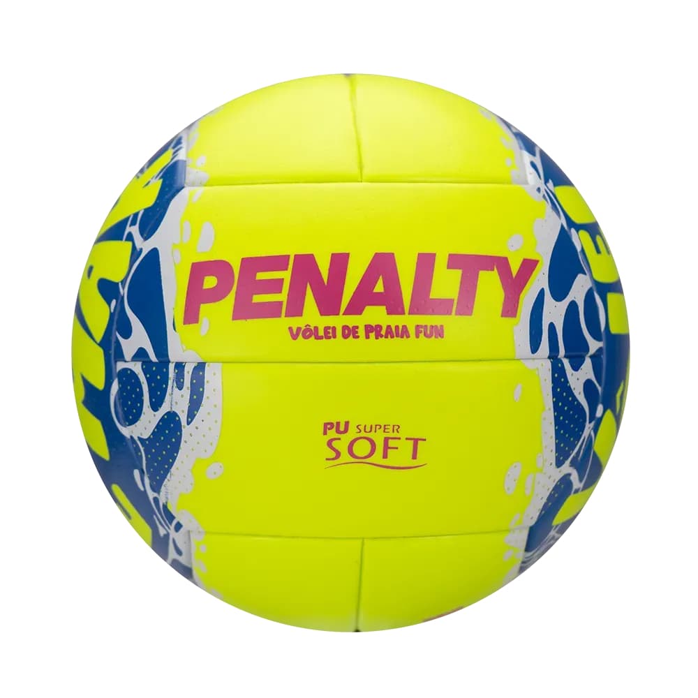 Bola Vôlei de Praia Penalty VP Fun XXVI Quadra PU Super Soft Dupla Colagem