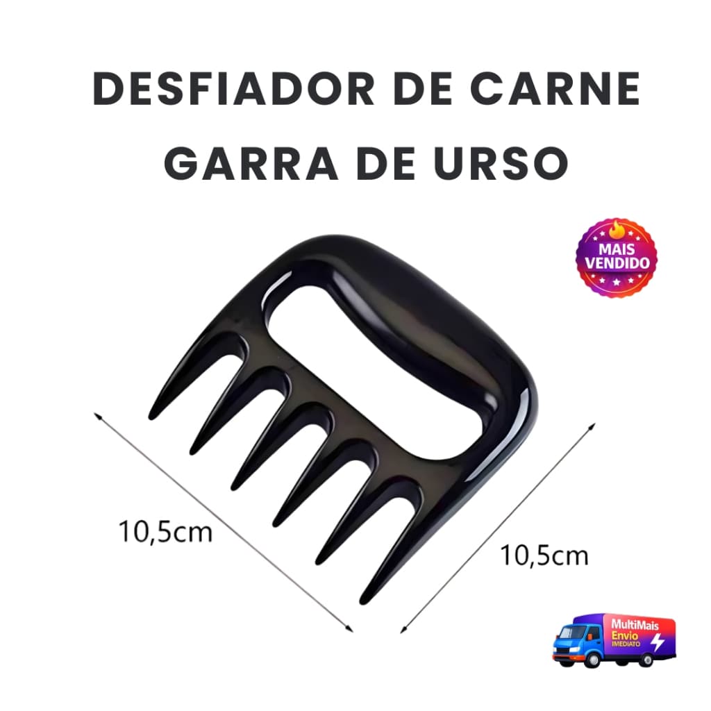 Desfiador de Carne Garra de Urso Profissional Para Desfiar Churrasco Frango Costela Peixe Uso Geral