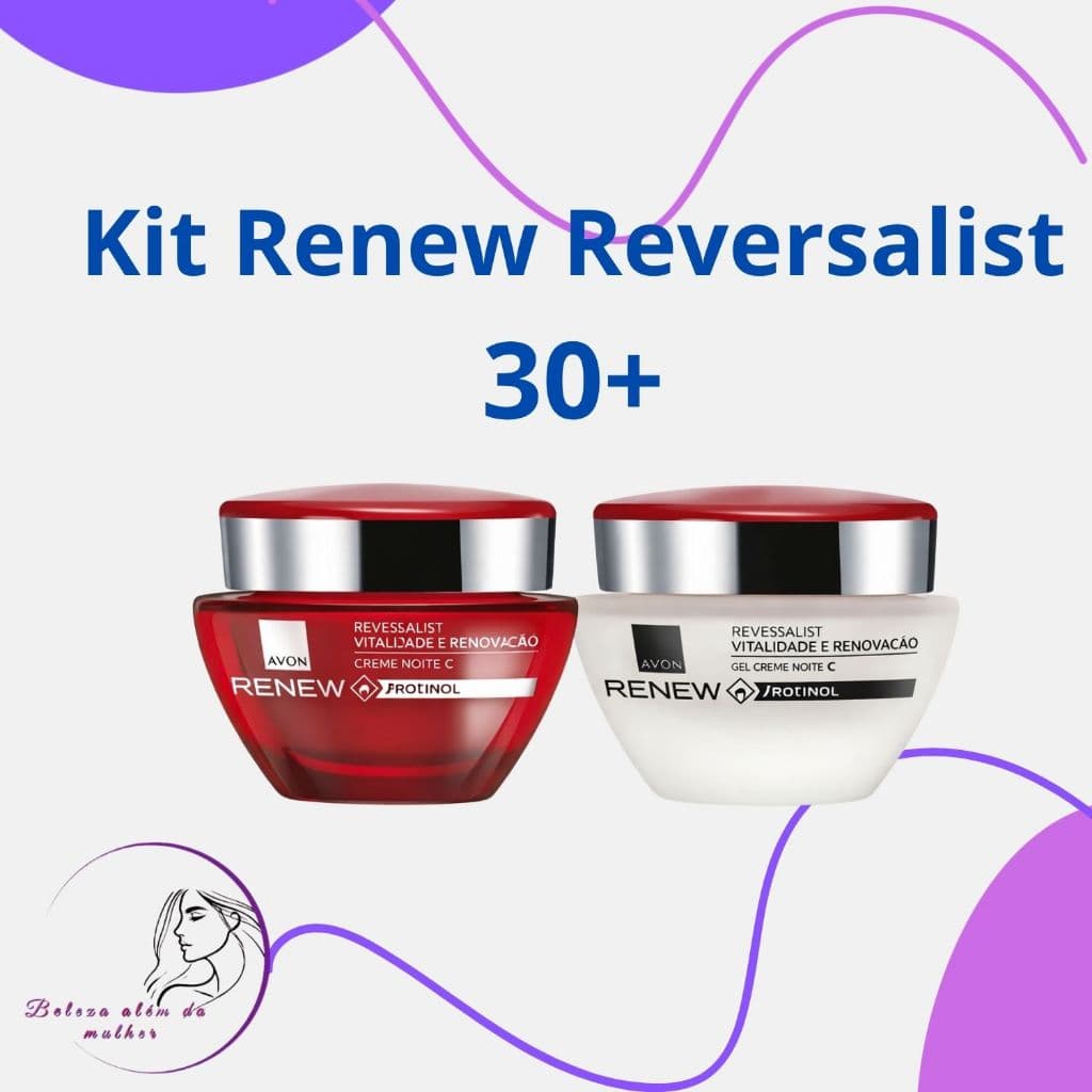 Kit Creme Avon Renew Reversalist 30+  Dia + Noite com Protinol™ | Tratamento Completo Antissinais