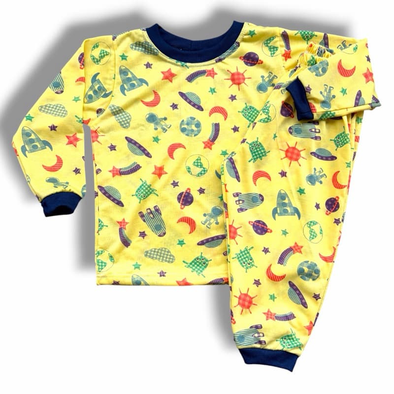 pijama infantil menino kit 3 conjuntos longo frio