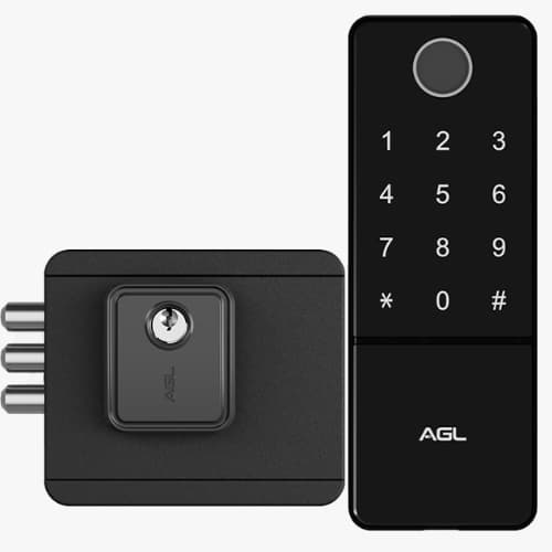 Fechadura Digital Biométrica Ultra Touch Portão App Bluetooth IP65 RFID Senha