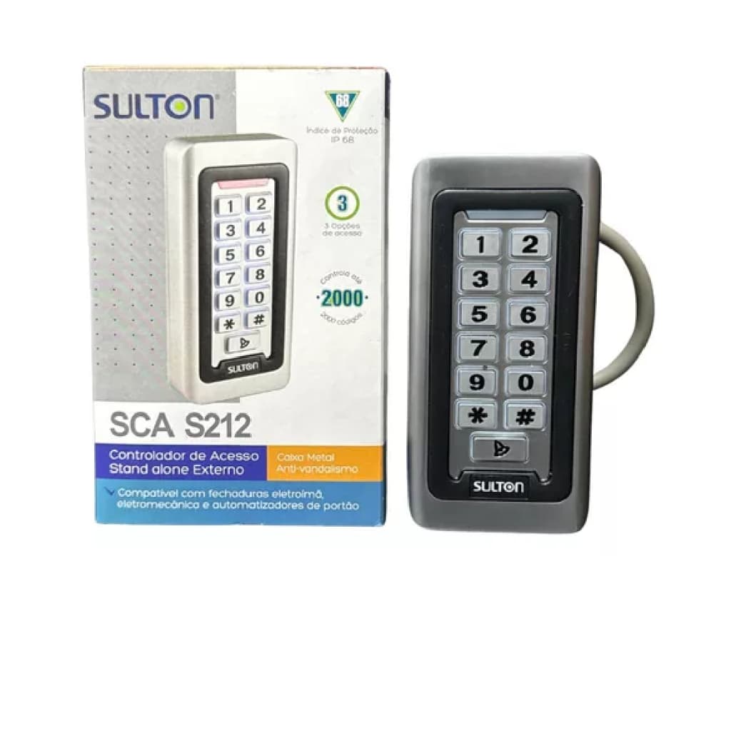 Teclado externo controlador de acesso IP68 STANDALONE-SCA-S212 SULTON