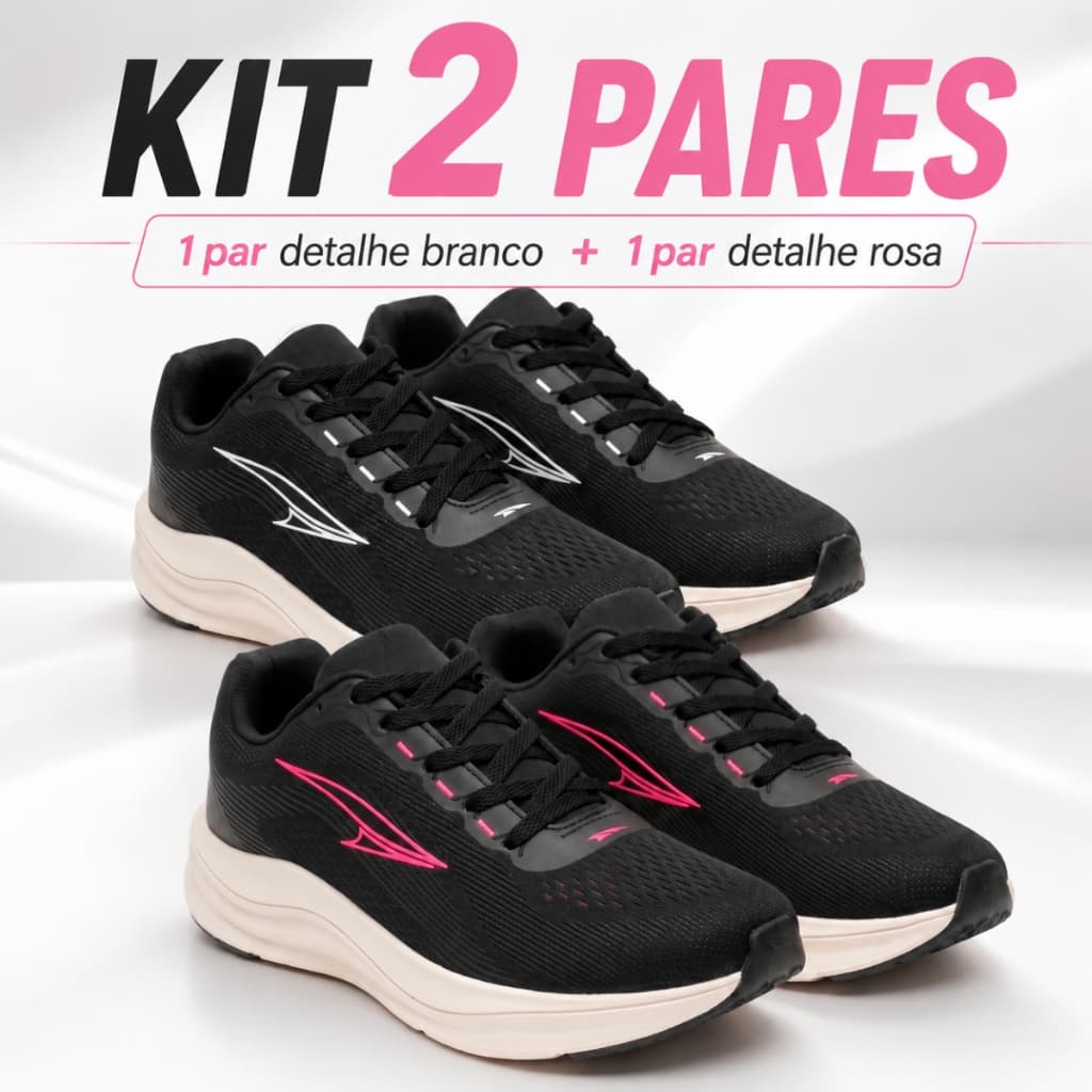 Combo 2 Pares Tênis Esportivo Casual Unissex Leve Para Caminhada Treino Academia
