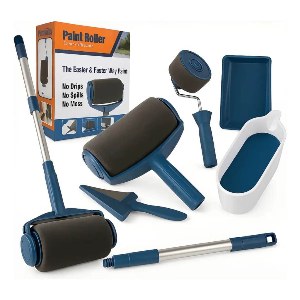 Kit Rolo Com Reservatório 6 Peças Pintura Sem Sujeira