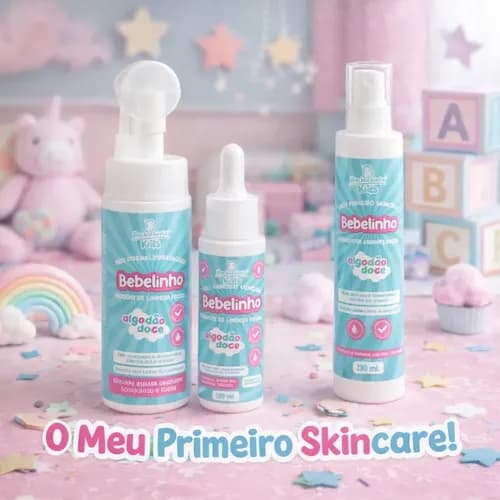Kit Skin Care Infantil Bio Instinto Bebelinho Algodão Doce