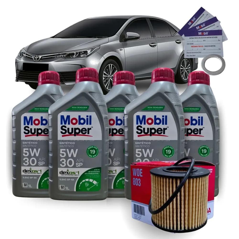 Kit Revisão Troca de Óleo Corolla 1.8/2.0 Flex Gli/xei/ Xli 2012 2013 2014 2015 2016 2017 2018 2019