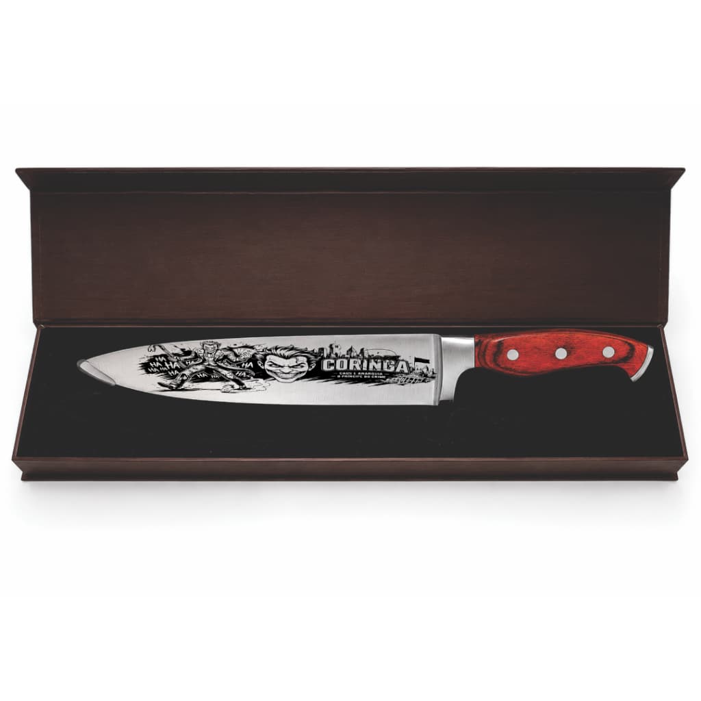 Faca Chef 9” Gravação A Laser Coringa Presente Criativo Ideal Churrasco