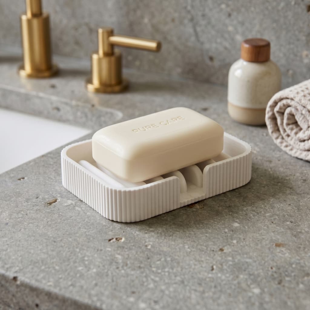 Saboneteira Drenante Porta Sabão Banheiro Pia Lavabo Minimalista Moderna