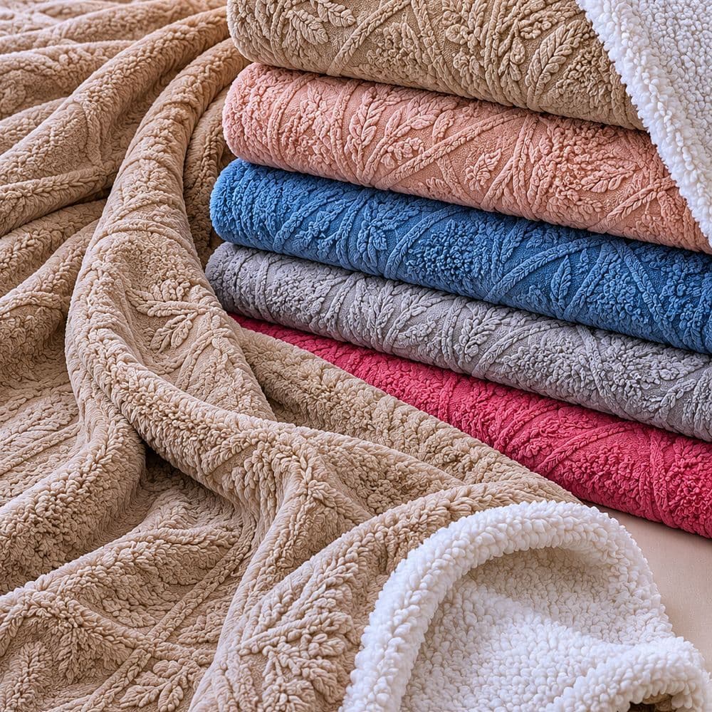 Cobertor Suri Manta Casal Canelado Sherpa Plush Dupla face Quente Confotável Soft Premium