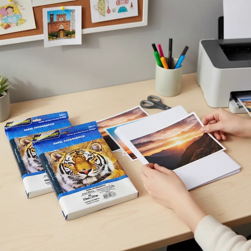 Kit com 2 Papel Fotográfico A4 230G 50Fls Papel Glossy Brilhante Branco