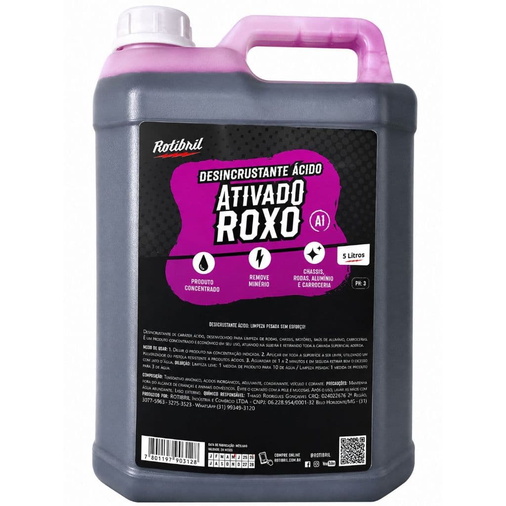 Limpa Baú roxo Concentrado Intercap Limpa chassis 1/20