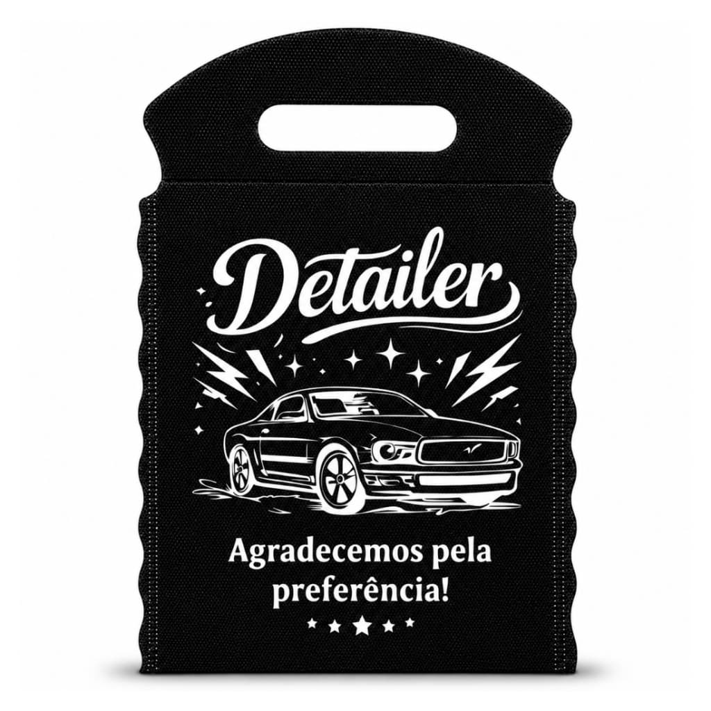 Kit 100 Lixo Car Preto - Arte Detailer Estampa Pronta (PRODUTO NÃO É PERSONALIZADO)