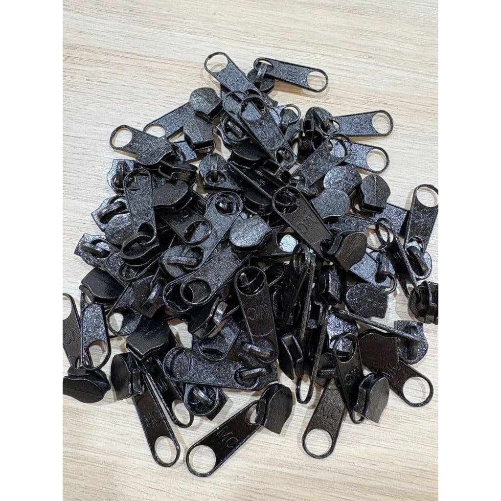 Cursor Nº 8 Para Zíper Nylon Grosso com 100 unidades Preto, para Bolsa, Carrinho e Mochila, MC