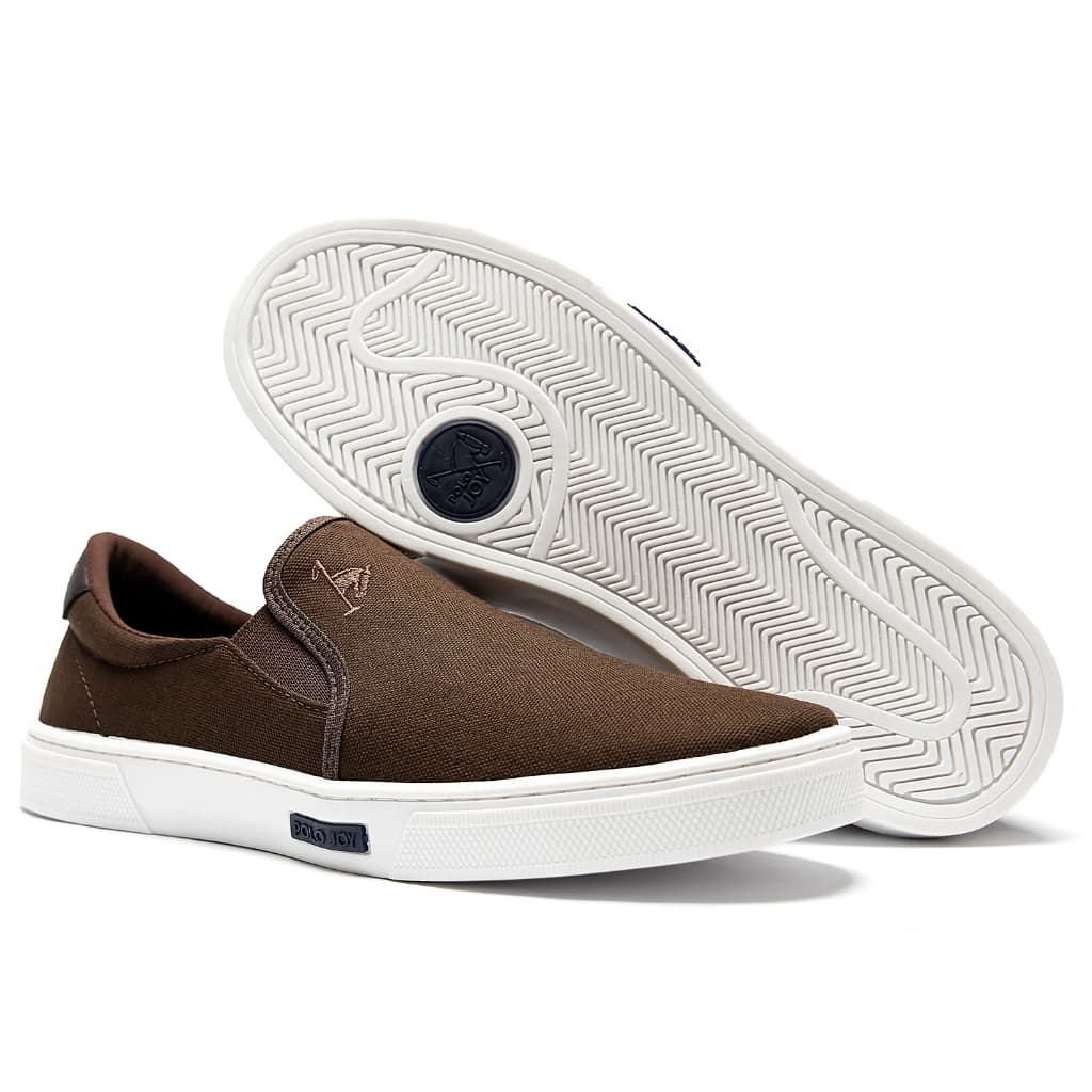 Tênis Iate Slip On Sapatênis Masculino Polo Joy Casual Confortavel Tamanhos Especiais