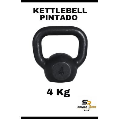 Kettlebell Pintado 04 KG Academia Crossfit Casa