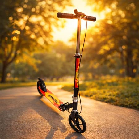 Patinete Infantil Juvenil Dobrável com Rodas Grandes  Até 70kg Ajustável