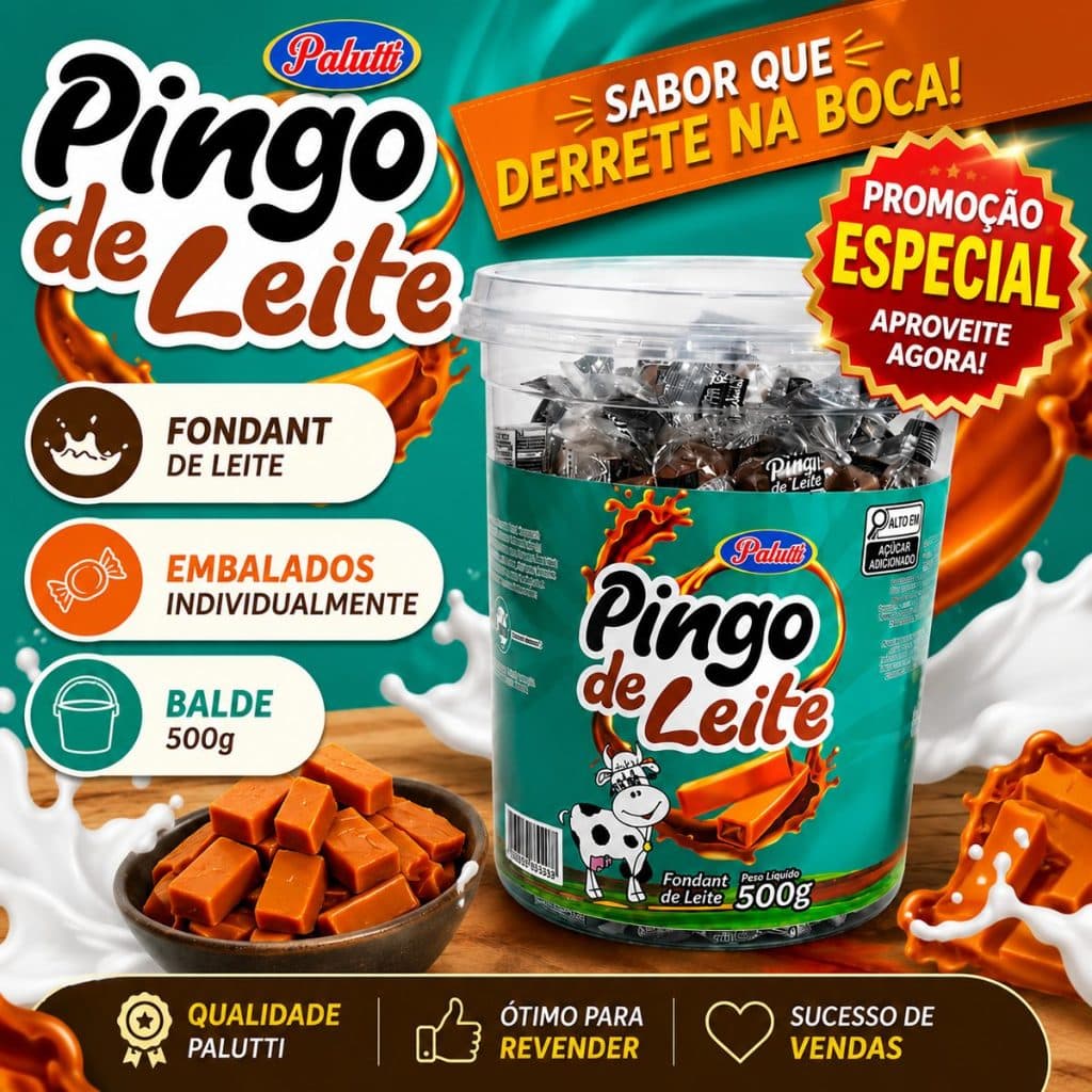 Doce Pingo De Leite Pote De 50/100/150/200 Unidades Festa Junina Arraia Paluti