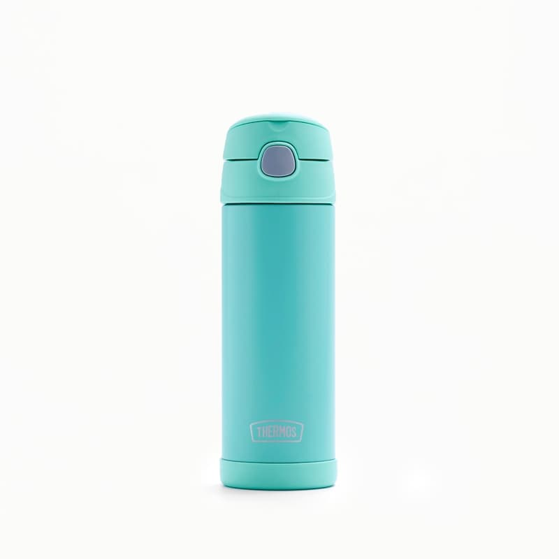 Garrafa Térmica Infantil Funtainer F404 Verde Água Thermos - 470ml