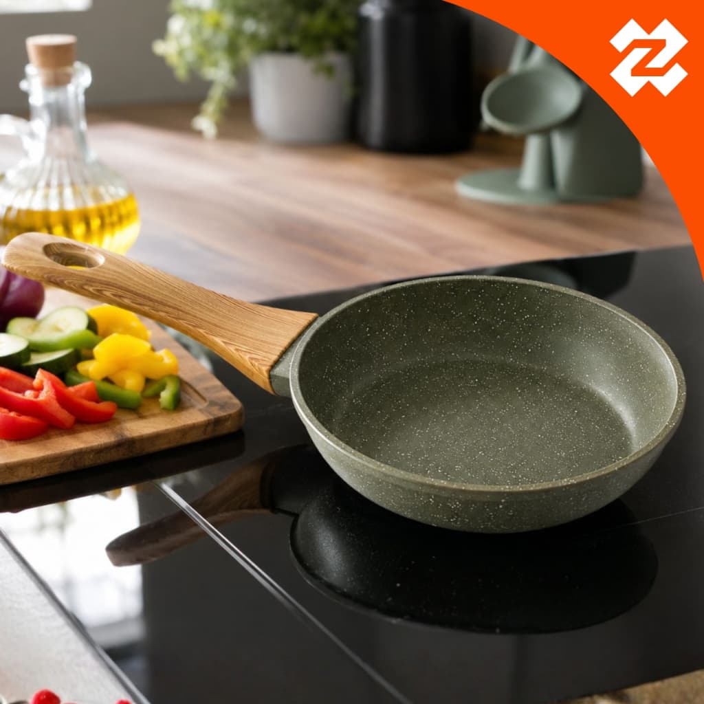 Frigideira Cerâmica Antiaderente Não Gruda 16cm 20cm Fogão Indução Elétrico Gás Mimo Style Cook