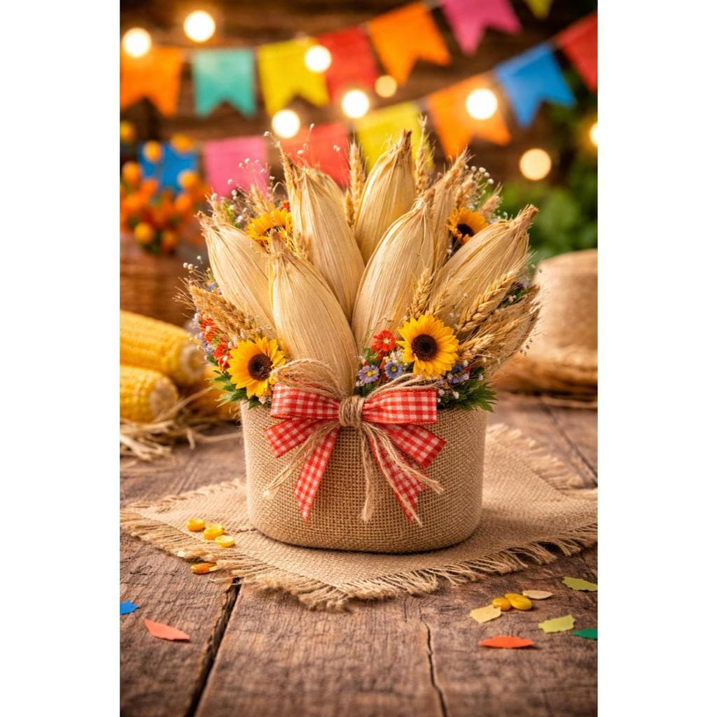PALHA DE MILHO NATURAL INTEIRA PARA ARRANJOS E ARTESANATOS EM GERAL/ FESTA JUNINA/CAIPIRA C/12 UNIDADES POR PCT