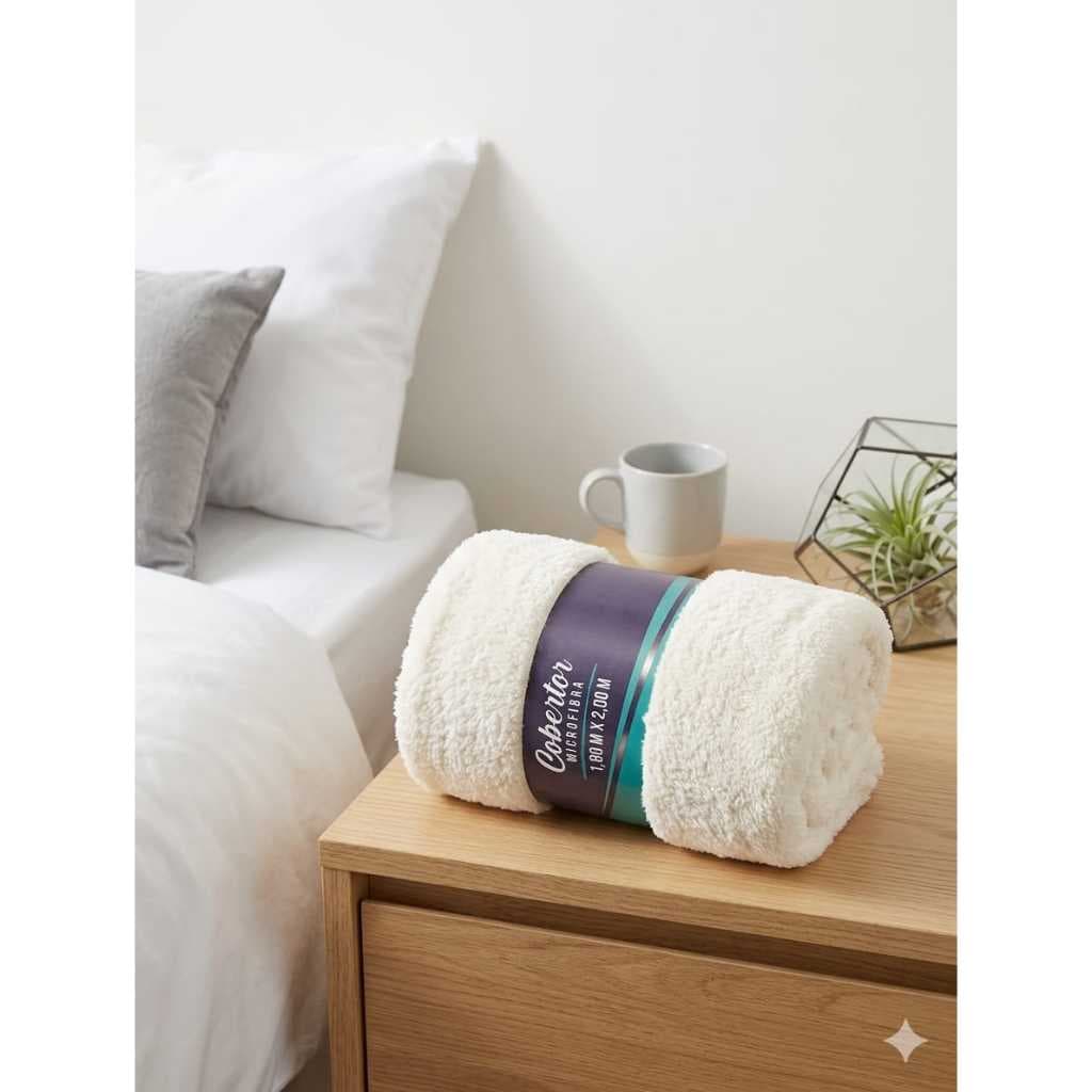 Cobertor Manta Microfibra Casal Fleece 01 Peça Toque Aveludado 2,20m x 1,80m 100% Poliéster Ultr