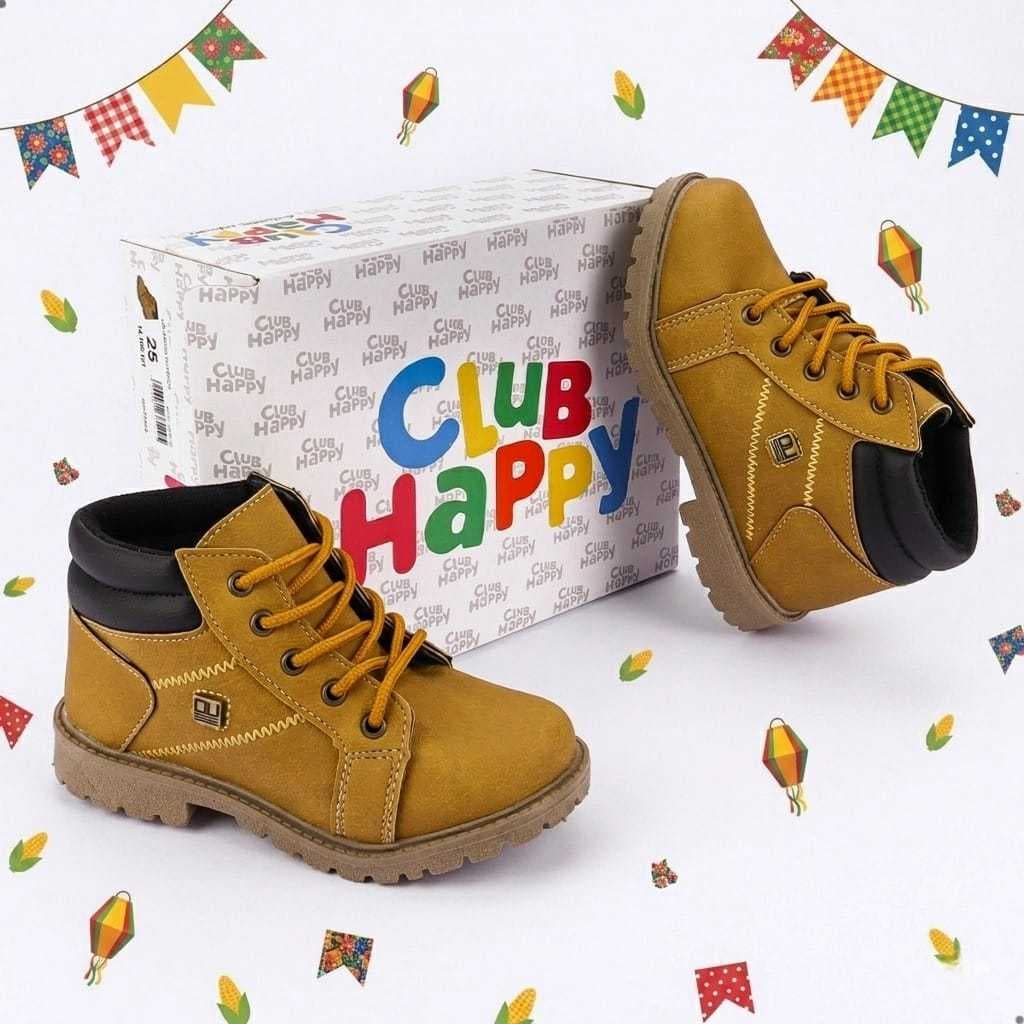 Bota Coturno Infantil Menino Confortável Club Happy