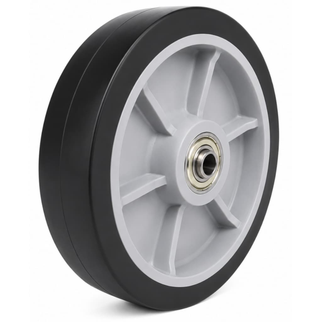 Roda Termoplástica 614 Rolamento de Esfera p/ Carrinho de Carga, Rodizios, Reforçada  - T614R12