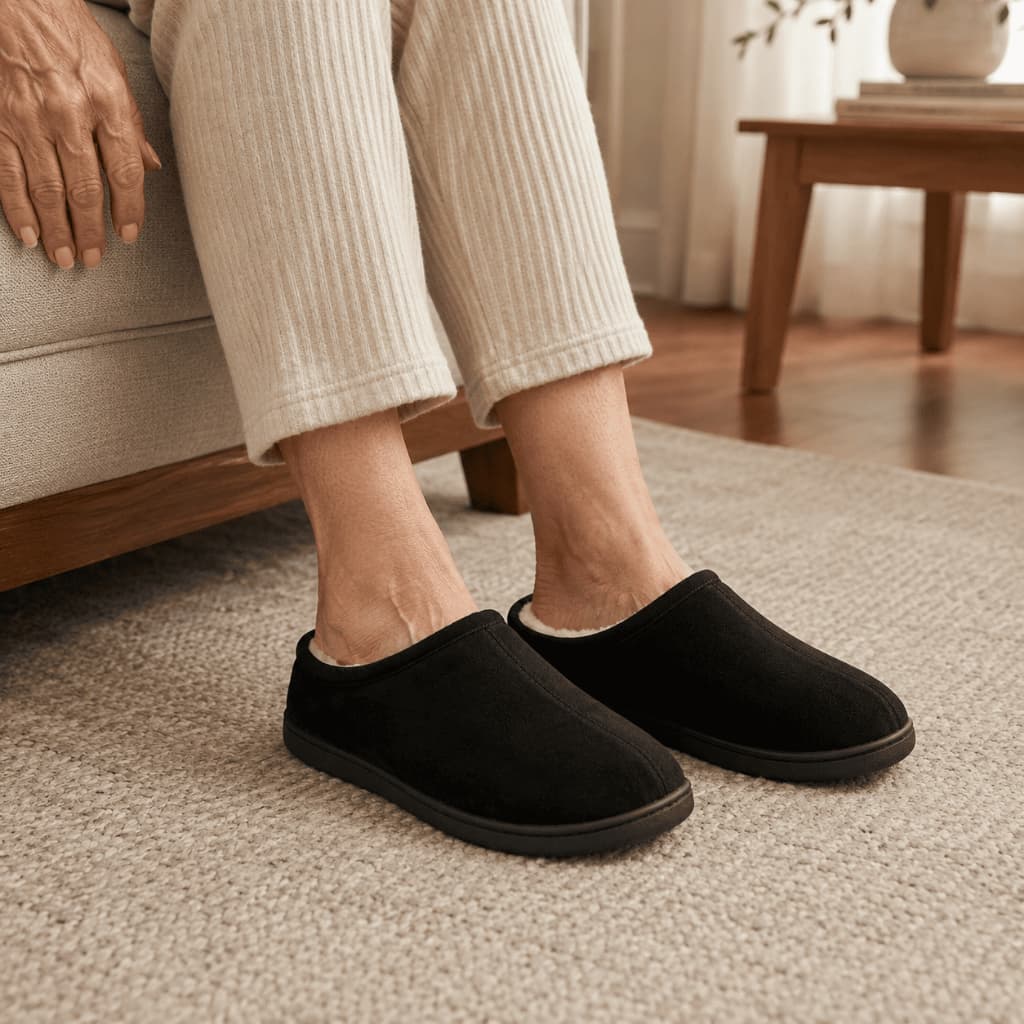 Pantufa Sapato Comfort Feminina Forrada em Lã Antiderrapante Quentinha Casa