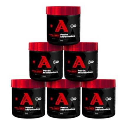 6x Unid Modeladora para Cabelo 500gr Efeito Brilho Alfa Looks For Men