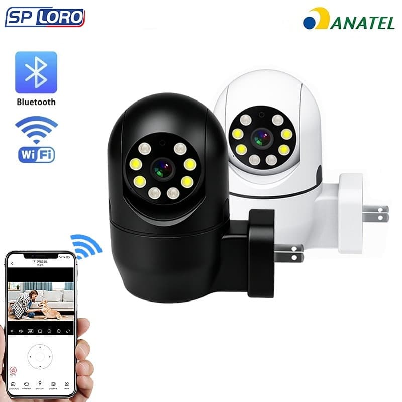 Câmera de Segurança 2.4G Inteligente 1080p HD com Visão Noturna Detecção de Movimento Visão noturna infravermelha P07