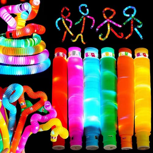 Pop Tube Fidget Brilhante Anti Stress Alívio Ansiedade Melhorar Desenvolvimento e Criatividade