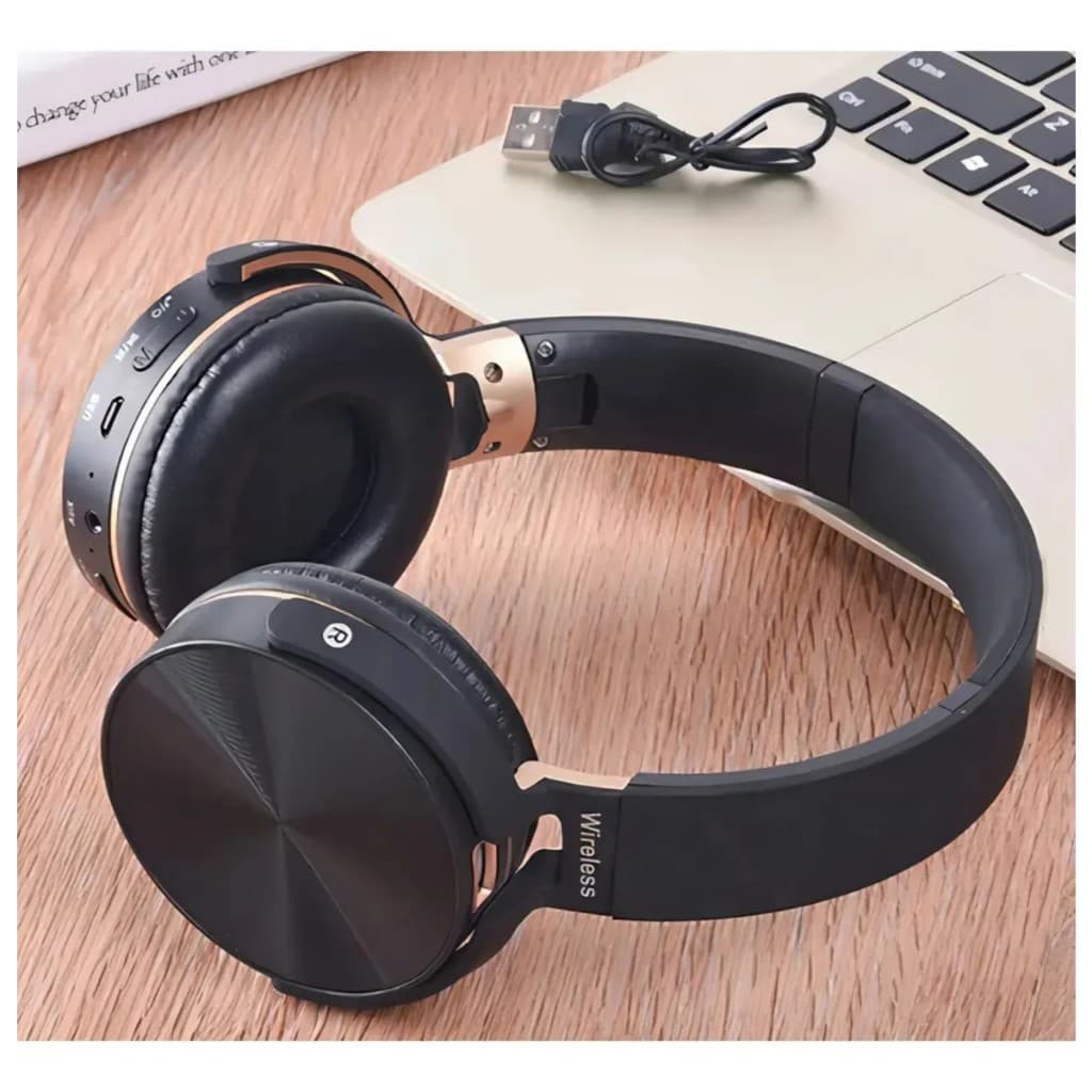 Fone Bluethooth Rádio Mp3 Headphpone Potente Pra Correr Treinar Academia Entrada Cartão de Memória