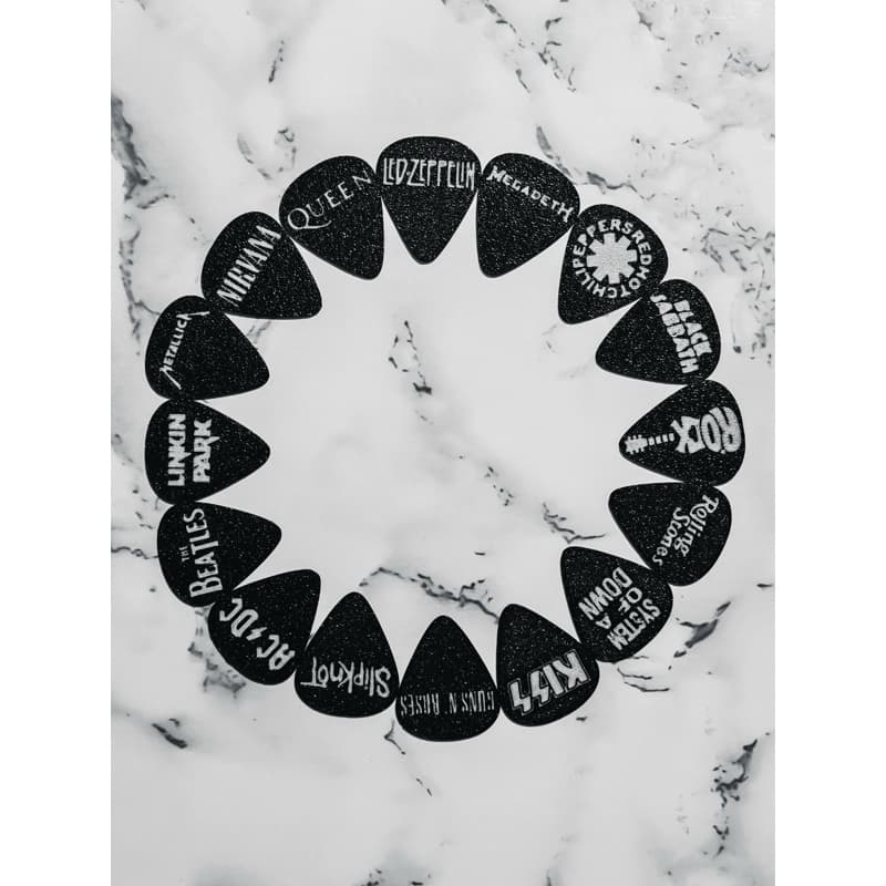 Kit 16 Palhetas Personalizadas Rock Para Guitarra Violão decorativas Colecionável Presente Músico