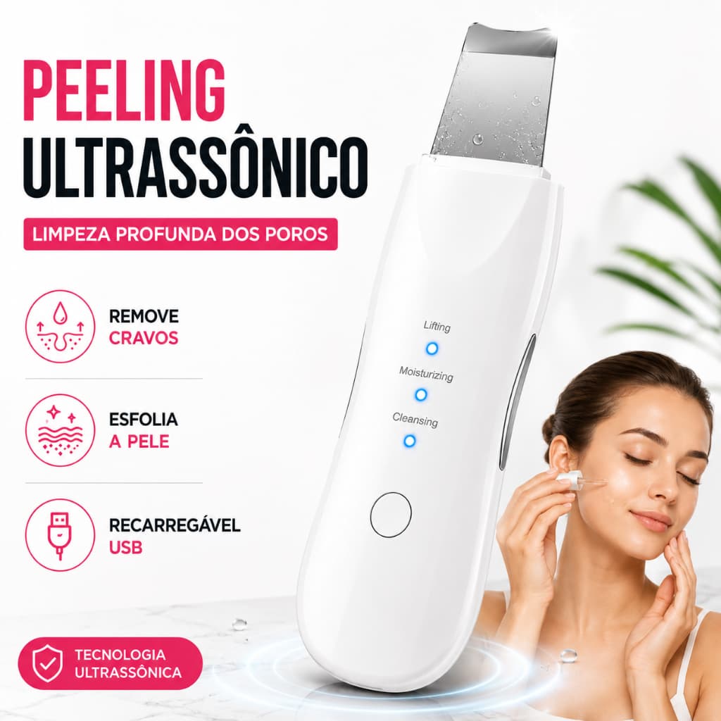 Limpeza De Pele Facial Ultrassônica Removedor Cravos Esfoliante Facial Skincare
