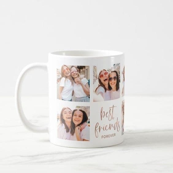 ☕ Caneca Amigas Best Friens com fotos Mural Painel Album foto Bff Frase Nome Amiga Personalizada ☕