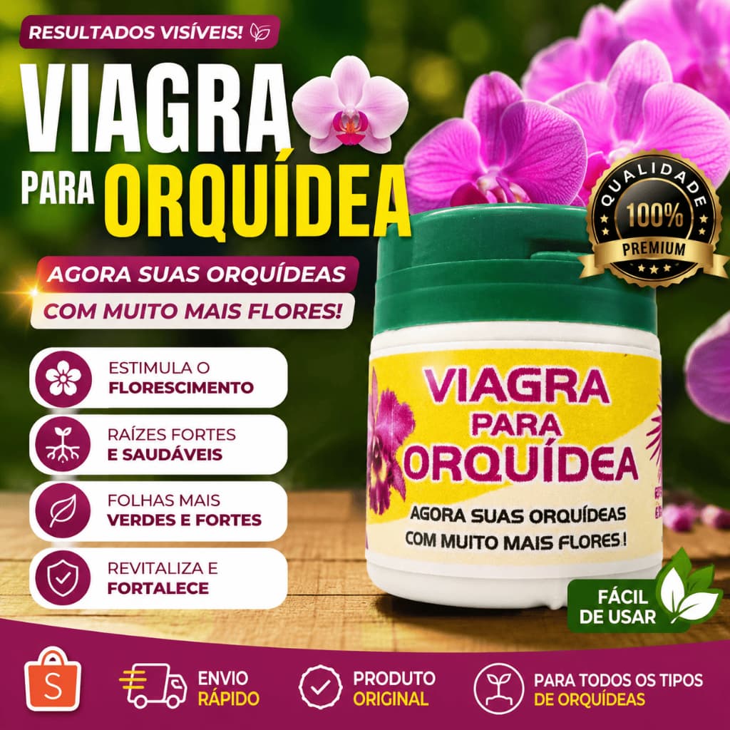 Fertilizante Viagra para Orquídeas para Crescimento Saudável e Florescimento Rápido com Raízes Fortes