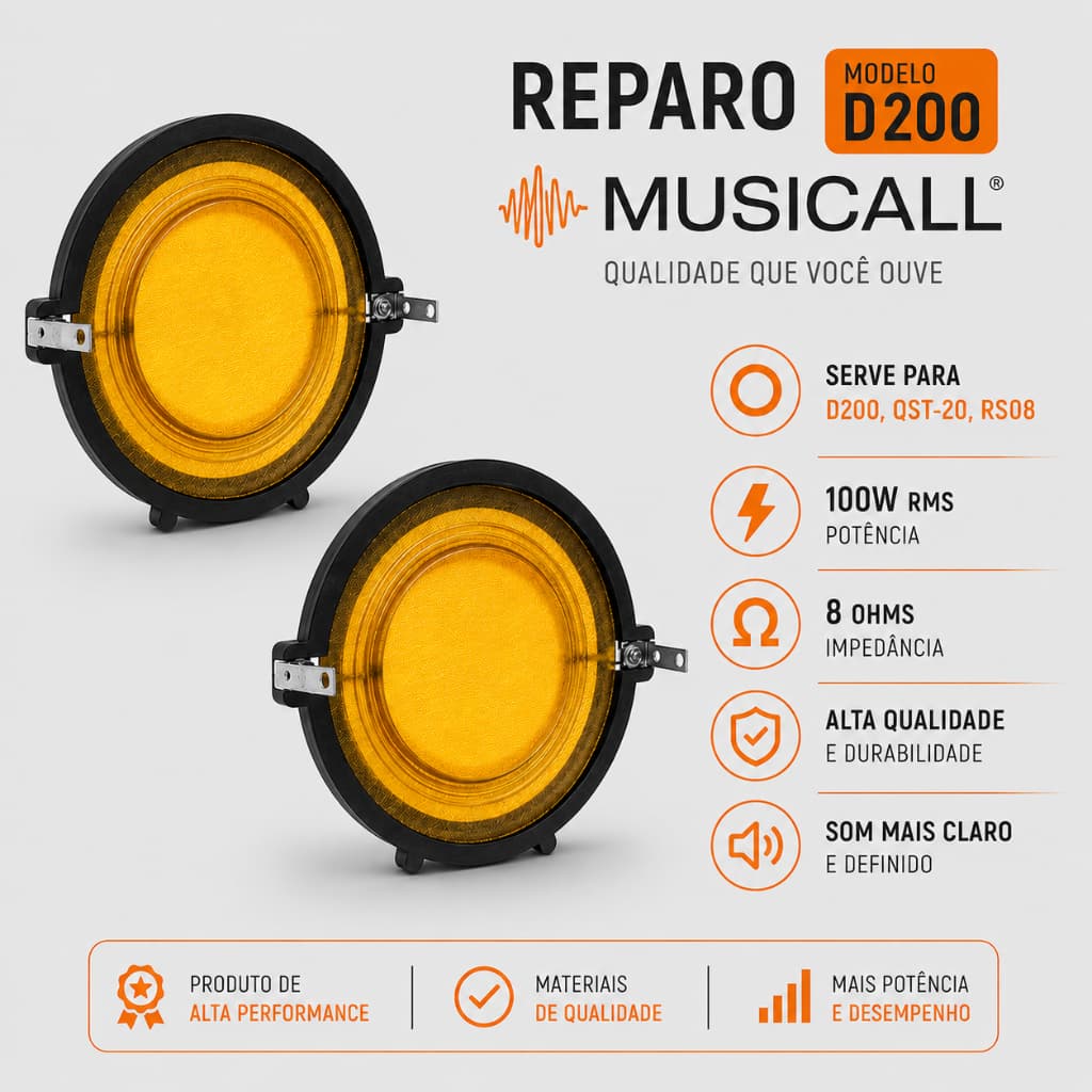 2 Reparo Da Corneta Driver D200 D 200 Promoção Som Automotivo Som Profissional Som Residencial