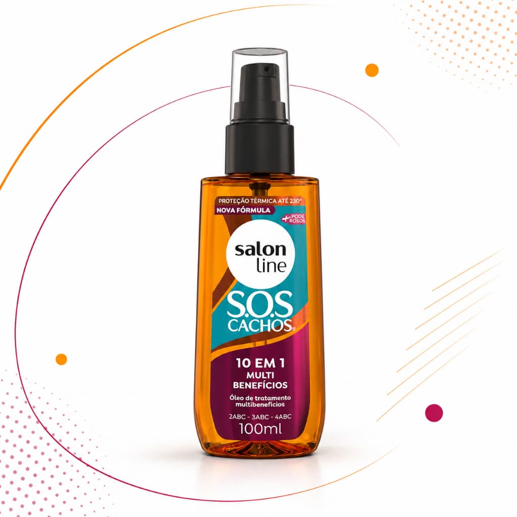 Óleo Tratamento Para Cachos Multibenefícios 10 em 1  Salon Line SOS 100ml