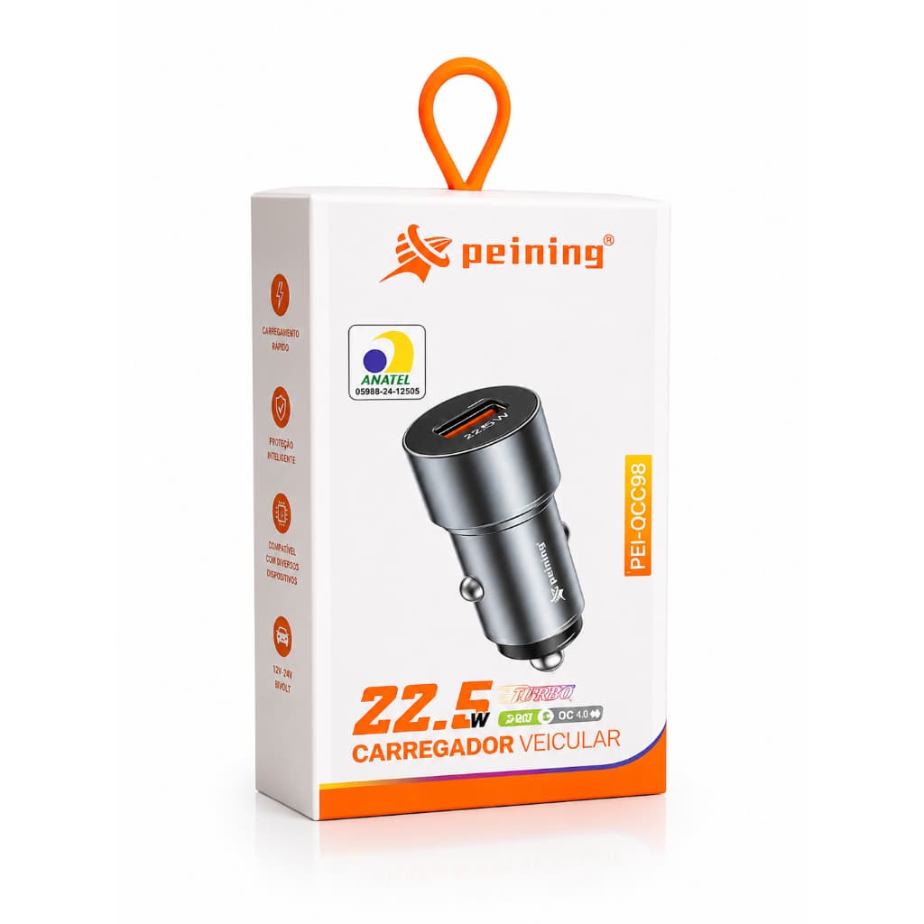 Carregador Veicular Entrada 12V 22.5w SUPER TURBO