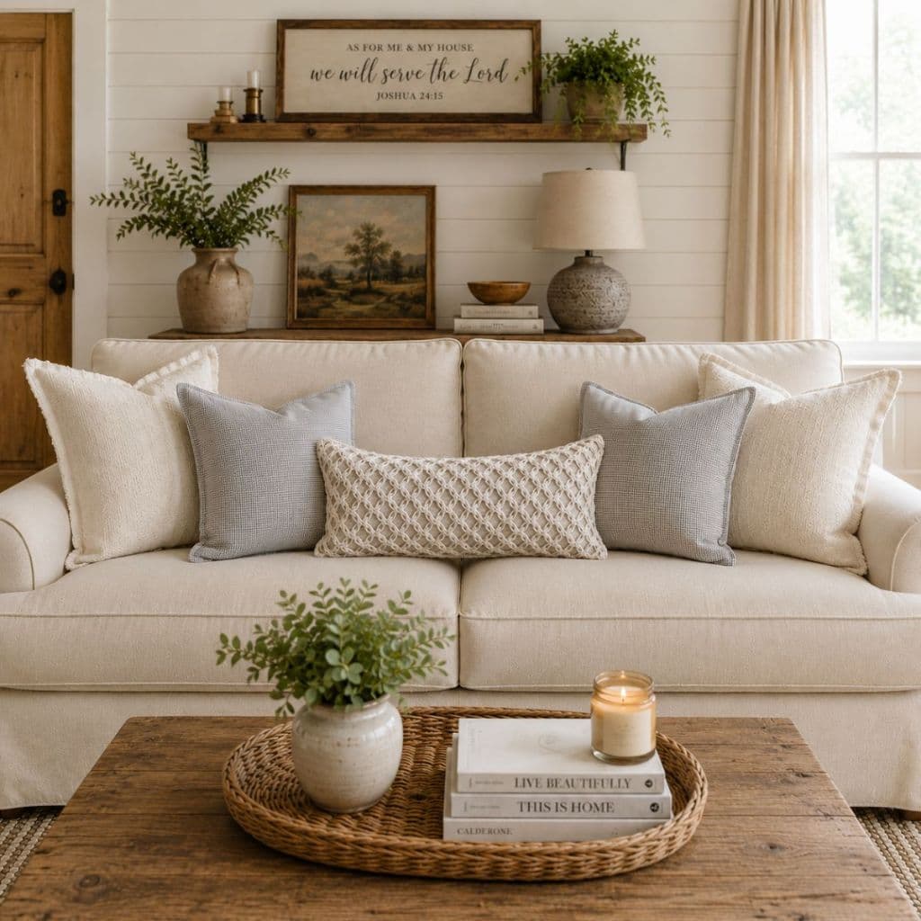Capa de Almofada Decorativa Xadrez Farmhouse – Linha Luxo