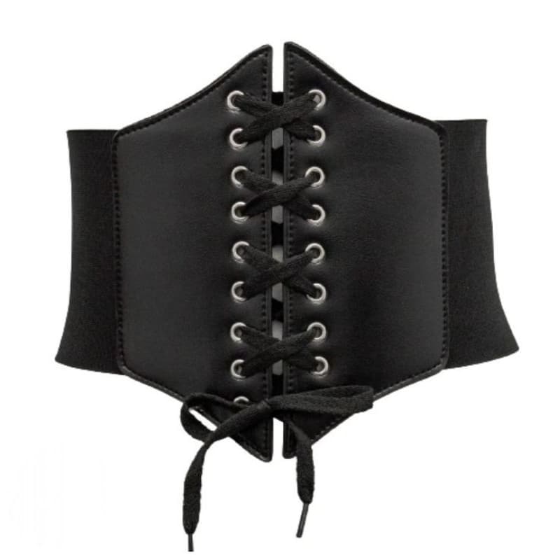 Cinto corset espartilho em couro sintético