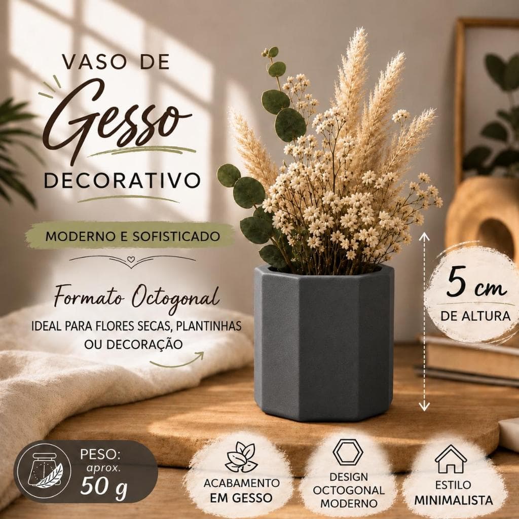 Vaso de Gesso Colorido Diversas Cores para Decoração 5cm Ideal para Suculentas Cactos e Arranjos