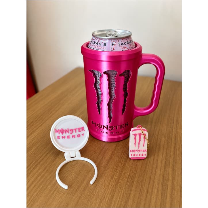PORTA LATA ENERGÉTICO 473ML KIT + ABRIDOR CHAVEIRO + TAMPA -PERSONALIZADO