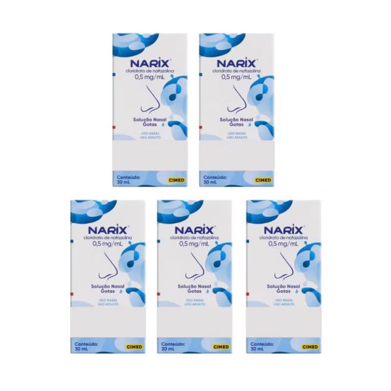 kit 5x Descongestionante Nasal Narix 30 mL