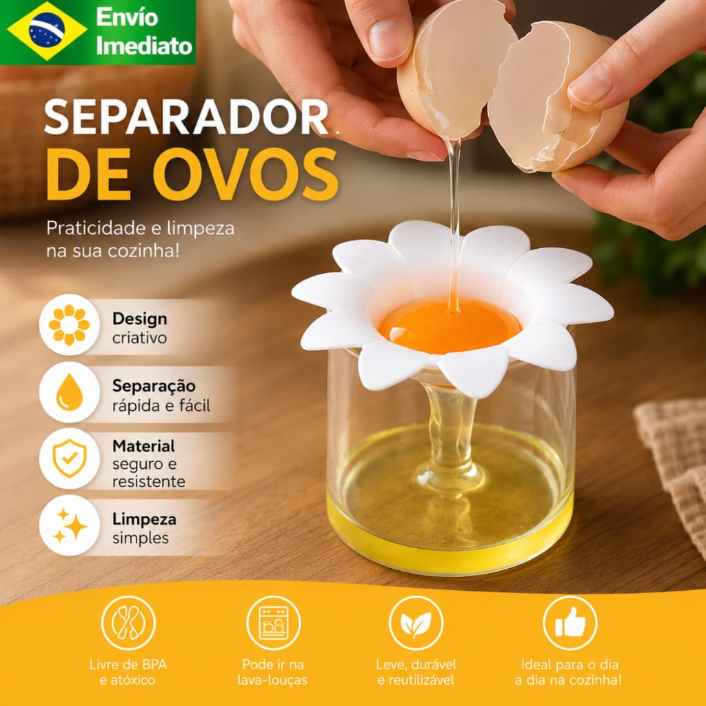Separador de ovo clara de ovo   Separador De Gema De Ovo Acessórios De Cozinha Para Ovos Práticos